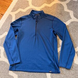 Patagonia Capilene Midweight Zip-Neck Base Layer Top, Alpine Blue, Size XL